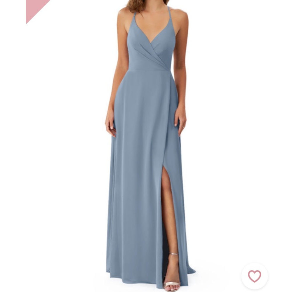 AZAZIE DAVIS DRESS IN DUSTY BLUE